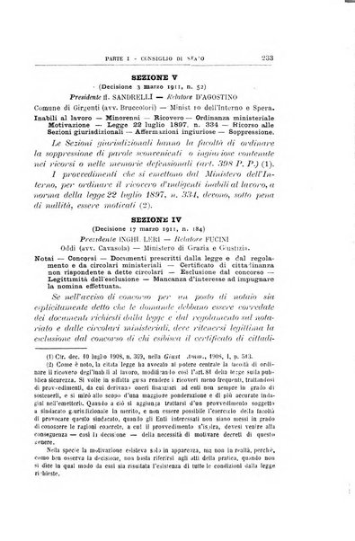 La giustizia amministrativa raccolta di decisioni e pareri del Consiglio di Stato, decisioni della Corte dei conti, sentenze della Cassazione di Roma, e decisioni delle Giunte provinciali amministrative