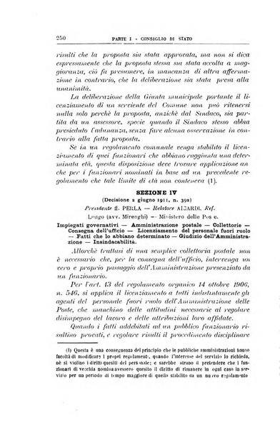 La giustizia amministrativa raccolta di decisioni e pareri del Consiglio di Stato, decisioni della Corte dei conti, sentenze della Cassazione di Roma, e decisioni delle Giunte provinciali amministrative