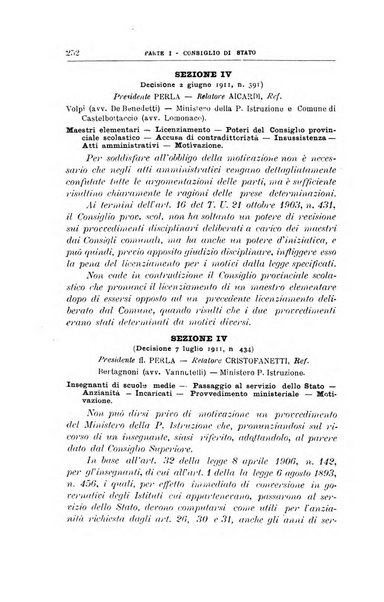 La giustizia amministrativa raccolta di decisioni e pareri del Consiglio di Stato, decisioni della Corte dei conti, sentenze della Cassazione di Roma, e decisioni delle Giunte provinciali amministrative