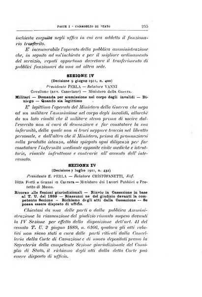 La giustizia amministrativa raccolta di decisioni e pareri del Consiglio di Stato, decisioni della Corte dei conti, sentenze della Cassazione di Roma, e decisioni delle Giunte provinciali amministrative