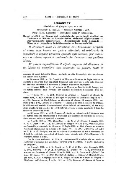 La giustizia amministrativa raccolta di decisioni e pareri del Consiglio di Stato, decisioni della Corte dei conti, sentenze della Cassazione di Roma, e decisioni delle Giunte provinciali amministrative