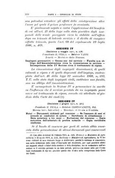 La giustizia amministrativa raccolta di decisioni e pareri del Consiglio di Stato, decisioni della Corte dei conti, sentenze della Cassazione di Roma, e decisioni delle Giunte provinciali amministrative