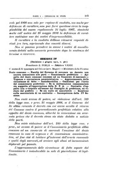 La giustizia amministrativa raccolta di decisioni e pareri del Consiglio di Stato, decisioni della Corte dei conti, sentenze della Cassazione di Roma, e decisioni delle Giunte provinciali amministrative