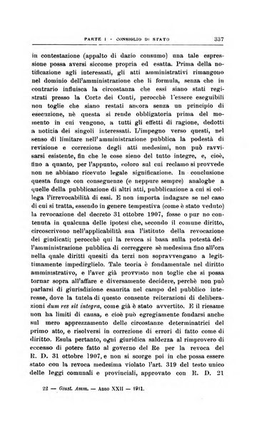 La giustizia amministrativa raccolta di decisioni e pareri del Consiglio di Stato, decisioni della Corte dei conti, sentenze della Cassazione di Roma, e decisioni delle Giunte provinciali amministrative