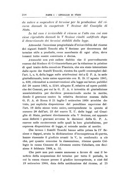 La giustizia amministrativa raccolta di decisioni e pareri del Consiglio di Stato, decisioni della Corte dei conti, sentenze della Cassazione di Roma, e decisioni delle Giunte provinciali amministrative