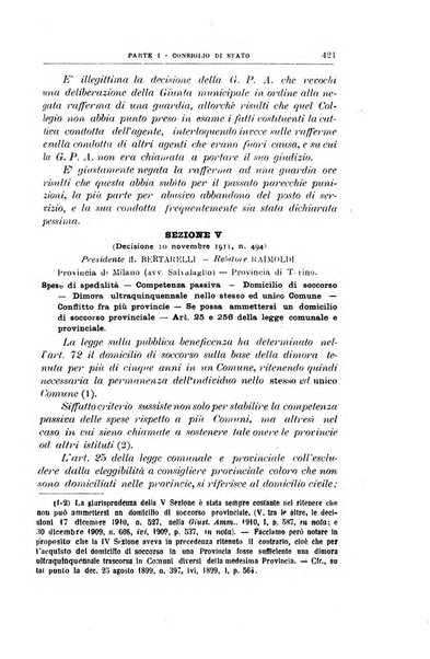 La giustizia amministrativa raccolta di decisioni e pareri del Consiglio di Stato, decisioni della Corte dei conti, sentenze della Cassazione di Roma, e decisioni delle Giunte provinciali amministrative