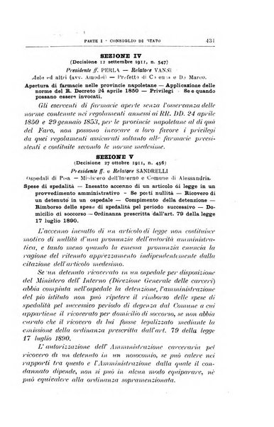 La giustizia amministrativa raccolta di decisioni e pareri del Consiglio di Stato, decisioni della Corte dei conti, sentenze della Cassazione di Roma, e decisioni delle Giunte provinciali amministrative