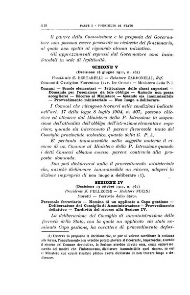 La giustizia amministrativa raccolta di decisioni e pareri del Consiglio di Stato, decisioni della Corte dei conti, sentenze della Cassazione di Roma, e decisioni delle Giunte provinciali amministrative