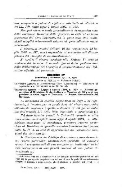 La giustizia amministrativa raccolta di decisioni e pareri del Consiglio di Stato, decisioni della Corte dei conti, sentenze della Cassazione di Roma, e decisioni delle Giunte provinciali amministrative