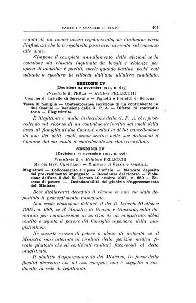 La giustizia amministrativa raccolta di decisioni e pareri del Consiglio di Stato, decisioni della Corte dei conti, sentenze della Cassazione di Roma, e decisioni delle Giunte provinciali amministrative