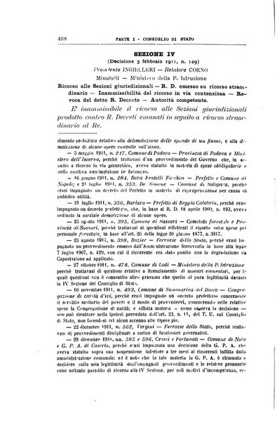 La giustizia amministrativa raccolta di decisioni e pareri del Consiglio di Stato, decisioni della Corte dei conti, sentenze della Cassazione di Roma, e decisioni delle Giunte provinciali amministrative