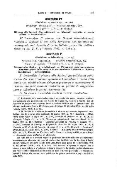 La giustizia amministrativa raccolta di decisioni e pareri del Consiglio di Stato, decisioni della Corte dei conti, sentenze della Cassazione di Roma, e decisioni delle Giunte provinciali amministrative