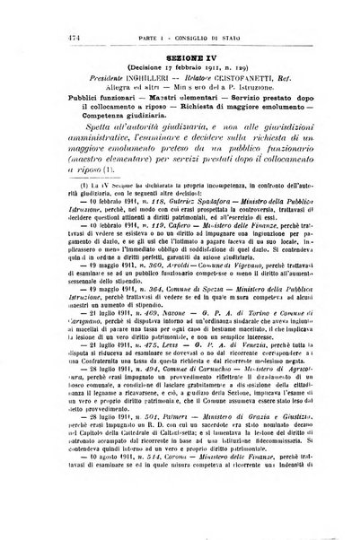 La giustizia amministrativa raccolta di decisioni e pareri del Consiglio di Stato, decisioni della Corte dei conti, sentenze della Cassazione di Roma, e decisioni delle Giunte provinciali amministrative