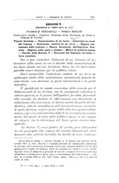 La giustizia amministrativa raccolta di decisioni e pareri del Consiglio di Stato, decisioni della Corte dei conti, sentenze della Cassazione di Roma, e decisioni delle Giunte provinciali amministrative