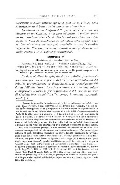 La giustizia amministrativa raccolta di decisioni e pareri del Consiglio di Stato, decisioni della Corte dei conti, sentenze della Cassazione di Roma, e decisioni delle Giunte provinciali amministrative