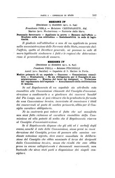 La giustizia amministrativa raccolta di decisioni e pareri del Consiglio di Stato, decisioni della Corte dei conti, sentenze della Cassazione di Roma, e decisioni delle Giunte provinciali amministrative