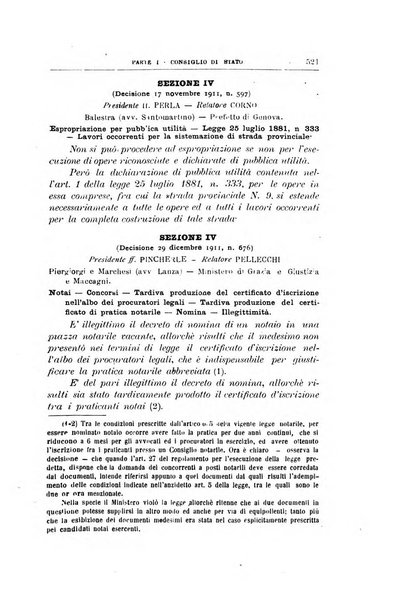 La giustizia amministrativa raccolta di decisioni e pareri del Consiglio di Stato, decisioni della Corte dei conti, sentenze della Cassazione di Roma, e decisioni delle Giunte provinciali amministrative