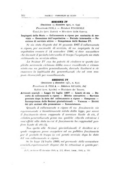 La giustizia amministrativa raccolta di decisioni e pareri del Consiglio di Stato, decisioni della Corte dei conti, sentenze della Cassazione di Roma, e decisioni delle Giunte provinciali amministrative