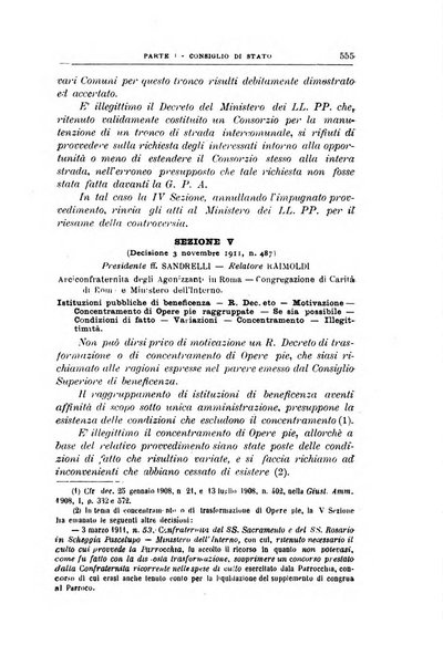 La giustizia amministrativa raccolta di decisioni e pareri del Consiglio di Stato, decisioni della Corte dei conti, sentenze della Cassazione di Roma, e decisioni delle Giunte provinciali amministrative