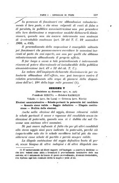 La giustizia amministrativa raccolta di decisioni e pareri del Consiglio di Stato, decisioni della Corte dei conti, sentenze della Cassazione di Roma, e decisioni delle Giunte provinciali amministrative