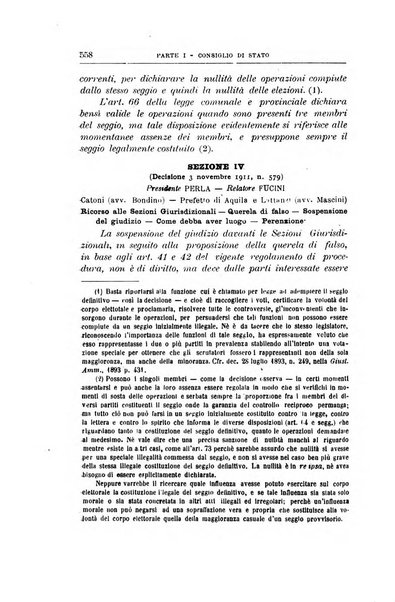 La giustizia amministrativa raccolta di decisioni e pareri del Consiglio di Stato, decisioni della Corte dei conti, sentenze della Cassazione di Roma, e decisioni delle Giunte provinciali amministrative