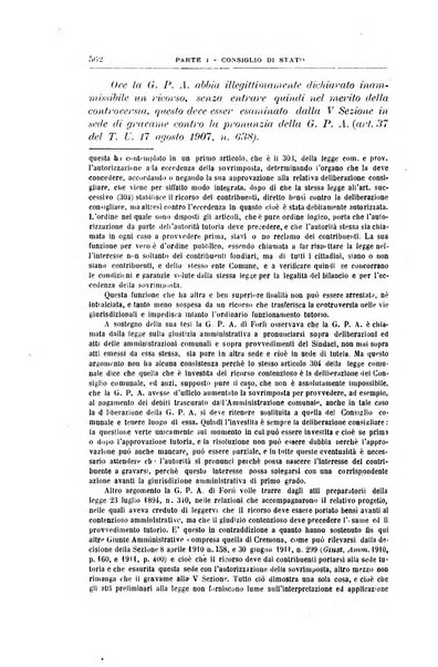 La giustizia amministrativa raccolta di decisioni e pareri del Consiglio di Stato, decisioni della Corte dei conti, sentenze della Cassazione di Roma, e decisioni delle Giunte provinciali amministrative