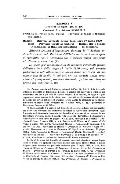 La giustizia amministrativa raccolta di decisioni e pareri del Consiglio di Stato, decisioni della Corte dei conti, sentenze della Cassazione di Roma, e decisioni delle Giunte provinciali amministrative