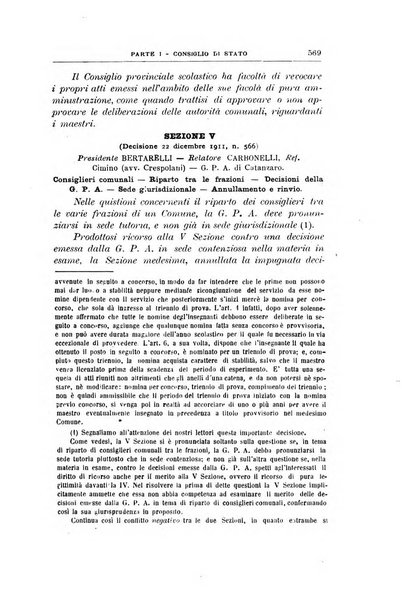 La giustizia amministrativa raccolta di decisioni e pareri del Consiglio di Stato, decisioni della Corte dei conti, sentenze della Cassazione di Roma, e decisioni delle Giunte provinciali amministrative