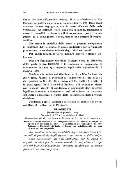 La giustizia amministrativa raccolta di decisioni e pareri del Consiglio di Stato, decisioni della Corte dei conti, sentenze della Cassazione di Roma, e decisioni delle Giunte provinciali amministrative