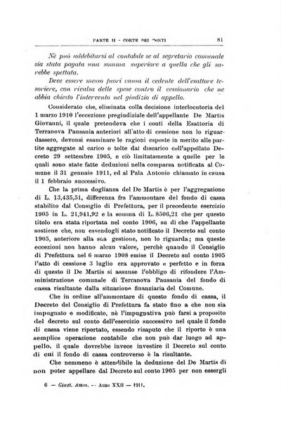 La giustizia amministrativa raccolta di decisioni e pareri del Consiglio di Stato, decisioni della Corte dei conti, sentenze della Cassazione di Roma, e decisioni delle Giunte provinciali amministrative