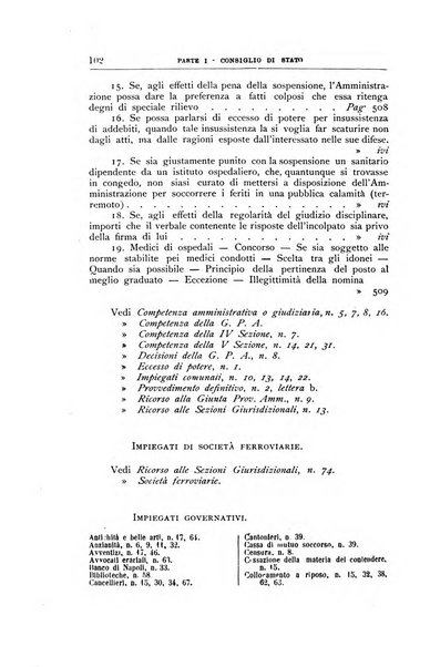 La giustizia amministrativa raccolta di decisioni e pareri del Consiglio di Stato, decisioni della Corte dei conti, sentenze della Cassazione di Roma, e decisioni delle Giunte provinciali amministrative