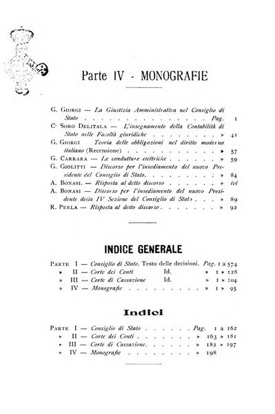 La giustizia amministrativa raccolta di decisioni e pareri del Consiglio di Stato, decisioni della Corte dei conti, sentenze della Cassazione di Roma, e decisioni delle Giunte provinciali amministrative