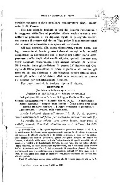 La giustizia amministrativa raccolta di decisioni e pareri del Consiglio di Stato, decisioni della Corte dei conti, sentenze della Cassazione di Roma, e decisioni delle Giunte provinciali amministrative