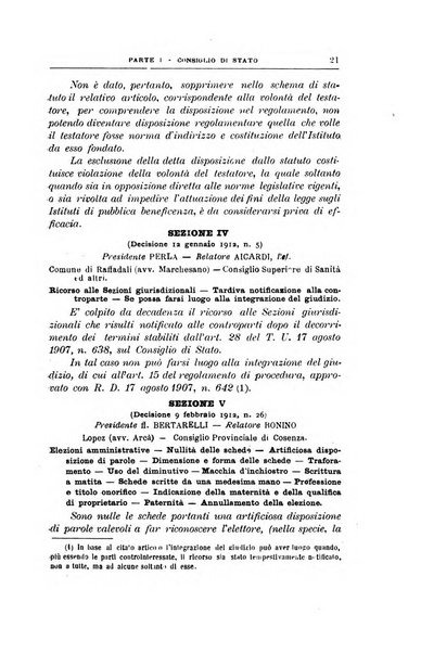 La giustizia amministrativa raccolta di decisioni e pareri del Consiglio di Stato, decisioni della Corte dei conti, sentenze della Cassazione di Roma, e decisioni delle Giunte provinciali amministrative