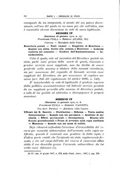 La giustizia amministrativa raccolta di decisioni e pareri del Consiglio di Stato, decisioni della Corte dei conti, sentenze della Cassazione di Roma, e decisioni delle Giunte provinciali amministrative