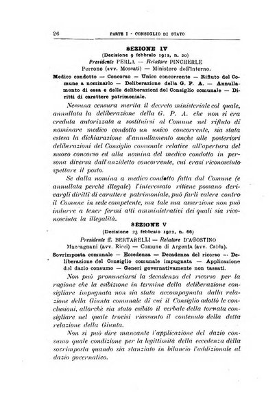 La giustizia amministrativa raccolta di decisioni e pareri del Consiglio di Stato, decisioni della Corte dei conti, sentenze della Cassazione di Roma, e decisioni delle Giunte provinciali amministrative