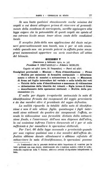 La giustizia amministrativa raccolta di decisioni e pareri del Consiglio di Stato, decisioni della Corte dei conti, sentenze della Cassazione di Roma, e decisioni delle Giunte provinciali amministrative