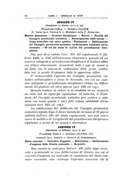 La giustizia amministrativa raccolta di decisioni e pareri del Consiglio di Stato, decisioni della Corte dei conti, sentenze della Cassazione di Roma, e decisioni delle Giunte provinciali amministrative