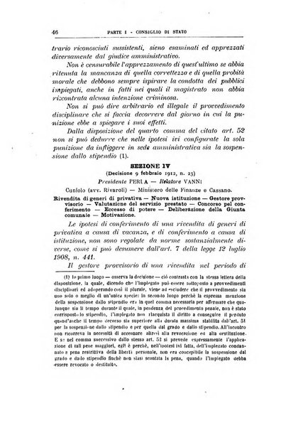 La giustizia amministrativa raccolta di decisioni e pareri del Consiglio di Stato, decisioni della Corte dei conti, sentenze della Cassazione di Roma, e decisioni delle Giunte provinciali amministrative