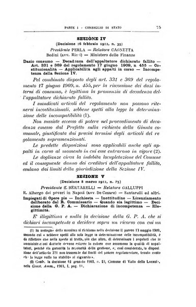 La giustizia amministrativa raccolta di decisioni e pareri del Consiglio di Stato, decisioni della Corte dei conti, sentenze della Cassazione di Roma, e decisioni delle Giunte provinciali amministrative