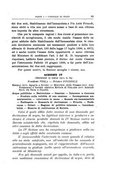 La giustizia amministrativa raccolta di decisioni e pareri del Consiglio di Stato, decisioni della Corte dei conti, sentenze della Cassazione di Roma, e decisioni delle Giunte provinciali amministrative