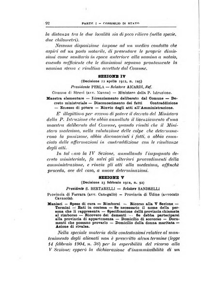 La giustizia amministrativa raccolta di decisioni e pareri del Consiglio di Stato, decisioni della Corte dei conti, sentenze della Cassazione di Roma, e decisioni delle Giunte provinciali amministrative