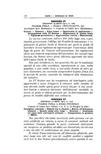 La giustizia amministrativa raccolta di decisioni e pareri del Consiglio di Stato, decisioni della Corte dei conti, sentenze della Cassazione di Roma, e decisioni delle Giunte provinciali amministrative