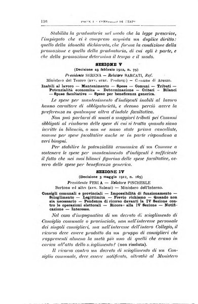 La giustizia amministrativa raccolta di decisioni e pareri del Consiglio di Stato, decisioni della Corte dei conti, sentenze della Cassazione di Roma, e decisioni delle Giunte provinciali amministrative