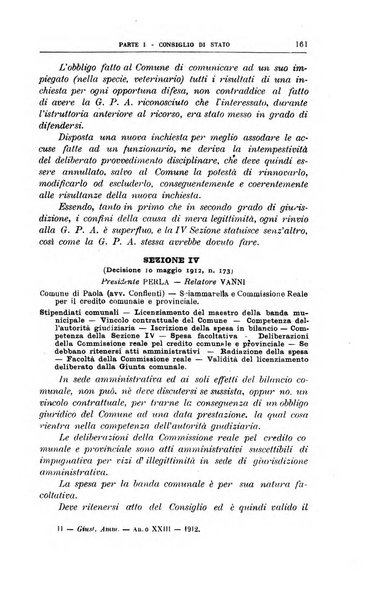 La giustizia amministrativa raccolta di decisioni e pareri del Consiglio di Stato, decisioni della Corte dei conti, sentenze della Cassazione di Roma, e decisioni delle Giunte provinciali amministrative