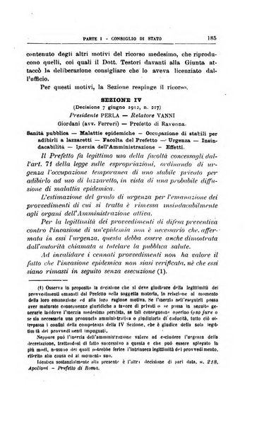 La giustizia amministrativa raccolta di decisioni e pareri del Consiglio di Stato, decisioni della Corte dei conti, sentenze della Cassazione di Roma, e decisioni delle Giunte provinciali amministrative