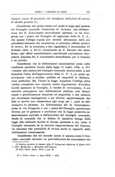 La giustizia amministrativa raccolta di decisioni e pareri del Consiglio di Stato, decisioni della Corte dei conti, sentenze della Cassazione di Roma, e decisioni delle Giunte provinciali amministrative