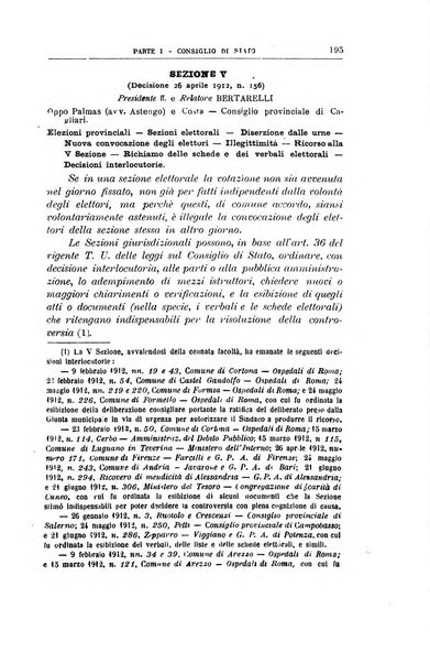 La giustizia amministrativa raccolta di decisioni e pareri del Consiglio di Stato, decisioni della Corte dei conti, sentenze della Cassazione di Roma, e decisioni delle Giunte provinciali amministrative