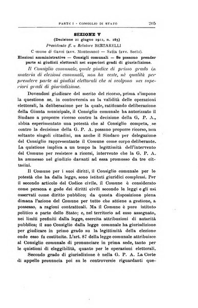 La giustizia amministrativa raccolta di decisioni e pareri del Consiglio di Stato, decisioni della Corte dei conti, sentenze della Cassazione di Roma, e decisioni delle Giunte provinciali amministrative