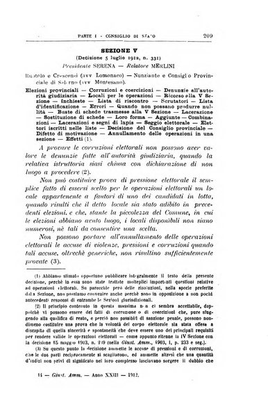 La giustizia amministrativa raccolta di decisioni e pareri del Consiglio di Stato, decisioni della Corte dei conti, sentenze della Cassazione di Roma, e decisioni delle Giunte provinciali amministrative